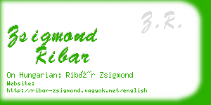 zsigmond ribar business card